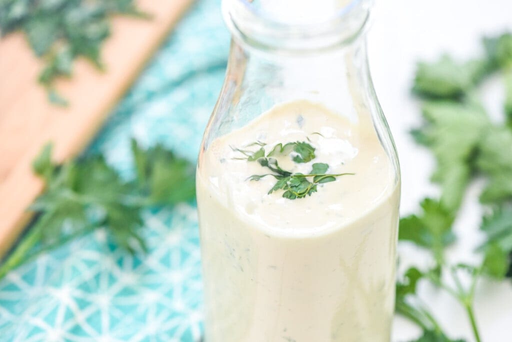 Ranch Dressing recipe close-up.