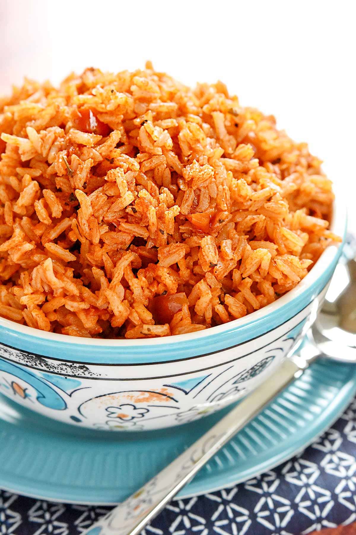 Homemade Spanish Rice in bowl.