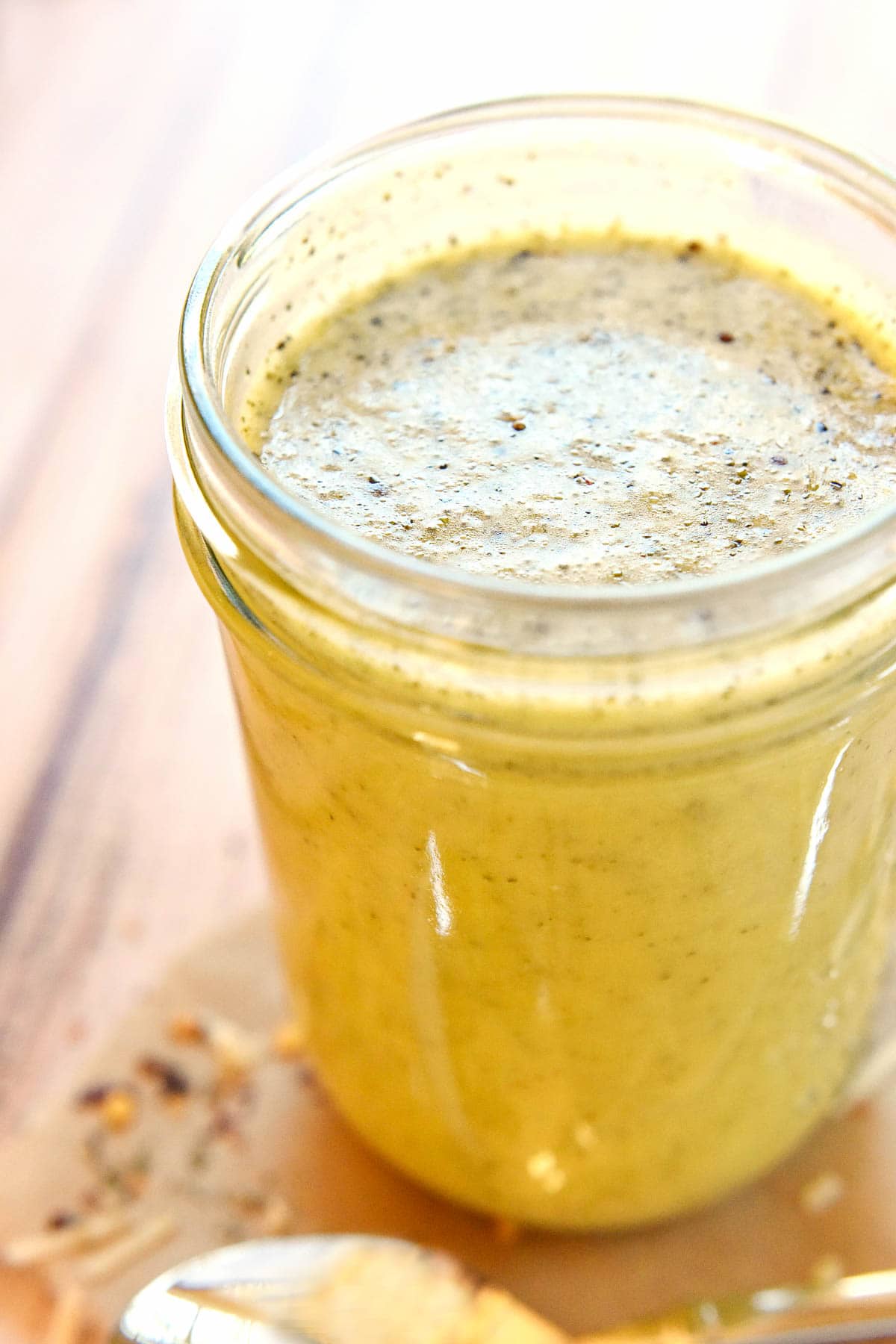 Homemade Italian Dressing close-up.